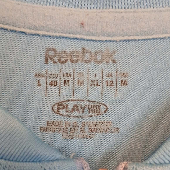Women's Reebok Lightweight Half-zip Blue Pullover - Picture 2 of 7